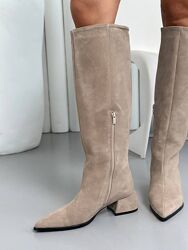 Чоботи жіночі замшеві та шкіряні демісезонні Артикул 8918 новинка