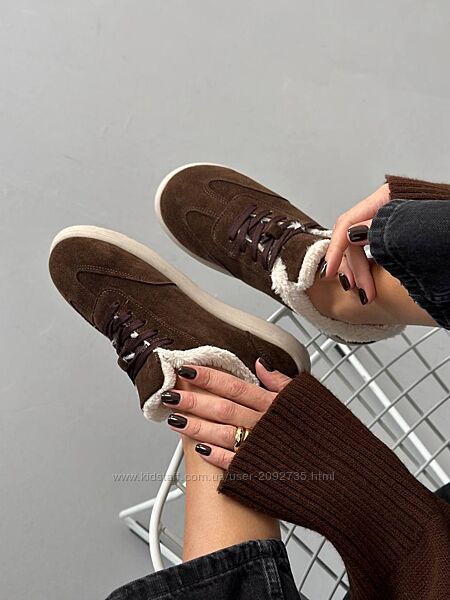 Кеди жіночі натуральна замша зима Артикул 4548 новинка 