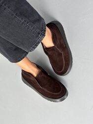 Лофери жіночі натуральна замша зима Артикул 2211 новинка