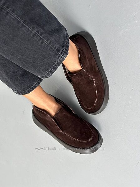 Лофери жіночі натуральна замша зима Артикул 2211 новинка 