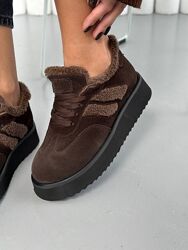 Кеди жіночі натуральна замша зима Артикул 5704 новинка