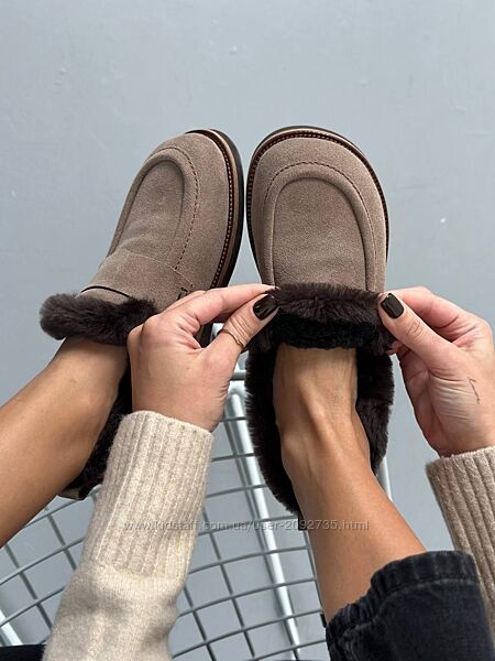 Лофери жіночі натуральна замша зимові Артикул 4426 новинка 
