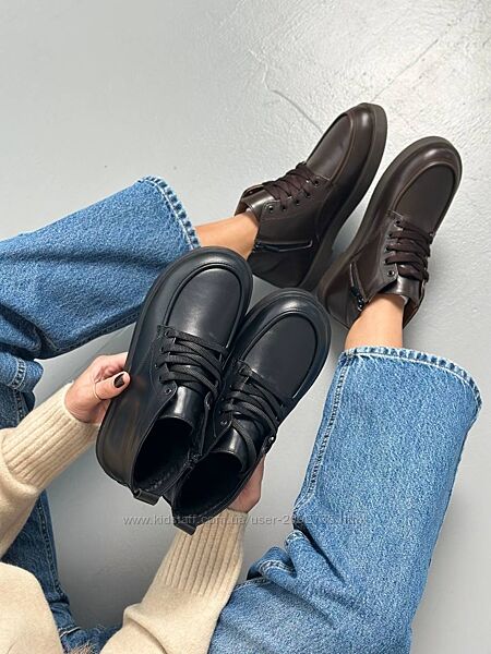 Черевики жіночі натуральна шкіра зимові Артикул 5703 новинка 