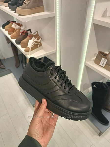 Кеди жіночі натуральна шкіра замша зима Артикул 9202 новинка