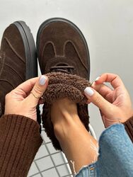 Кеди жіночі натуральна шкіра замша зима Артикул 9202 новинка