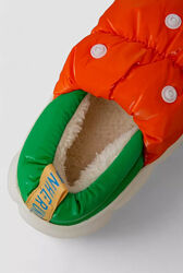 Капці дитячі домашні із задником, колір оранжево-зелений,