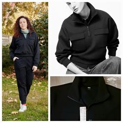 Uniqlo DRY Sweat спортивна  кофта оверсайз світшот чорна