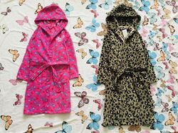 12-13 рок. Marks&Spencer халат рожевий і анімалістичний. флісовий, махровий