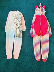 7-8 рок Disney. Primark. Флісовий кігурумі Одноріг і Тедді. Супер - тепла п