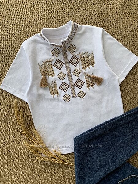Футболка вишиванка для хлопчика, вишита футболка для хлопчика,