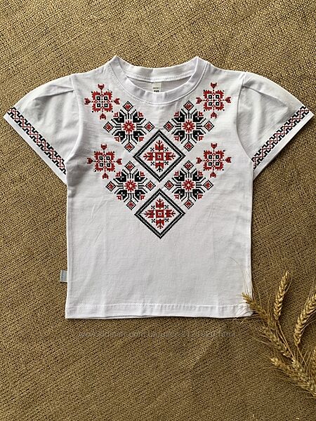 Футболка вишиванка для дівчинки, футболка з вишивкою для дівчинки, 