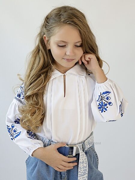 Сорочка вишиванка для дівчинки біла 