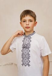 Футболка вишиванка для хлопчика, вишиванка короткий рукав для хлопчика, 