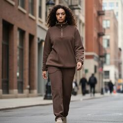 Костюм флісовий жіночий коричневий, теплий спортивний костюм жіночий, 