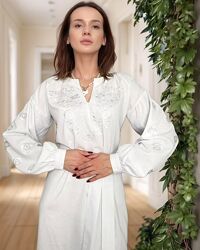 Сукня вишиванка лляна біла жіноча 