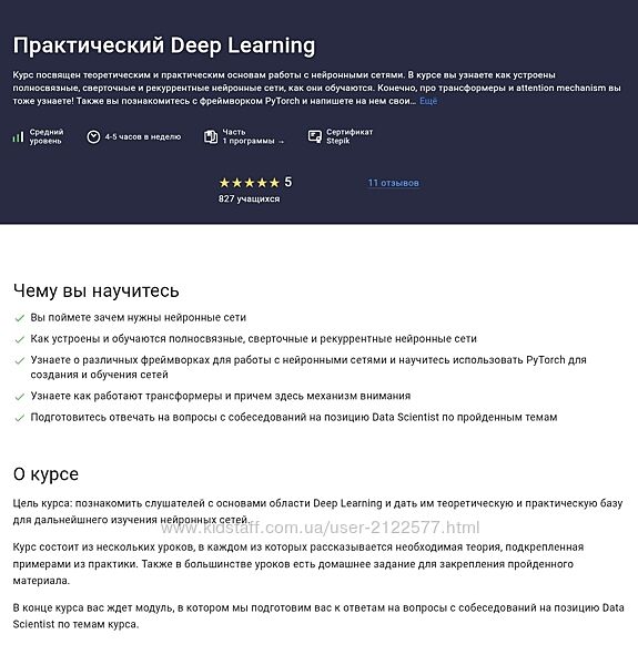 Елена Кантонистова, Евгений Паточенко Практический Deep Learning 2025