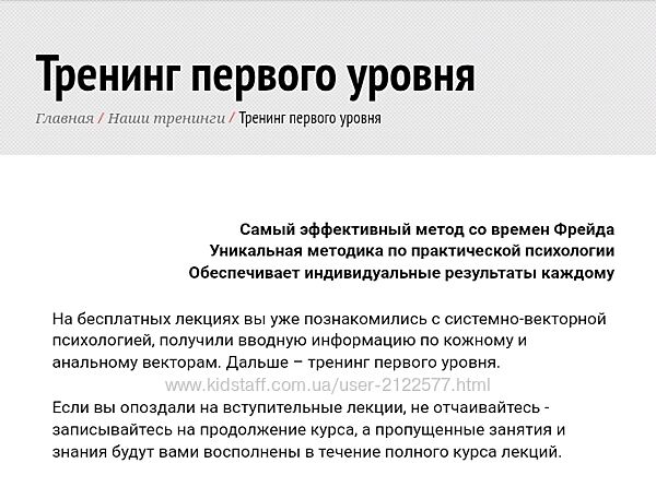 Юрий Бурлан Тренинг Первого Уровня Системно-векторной психологии