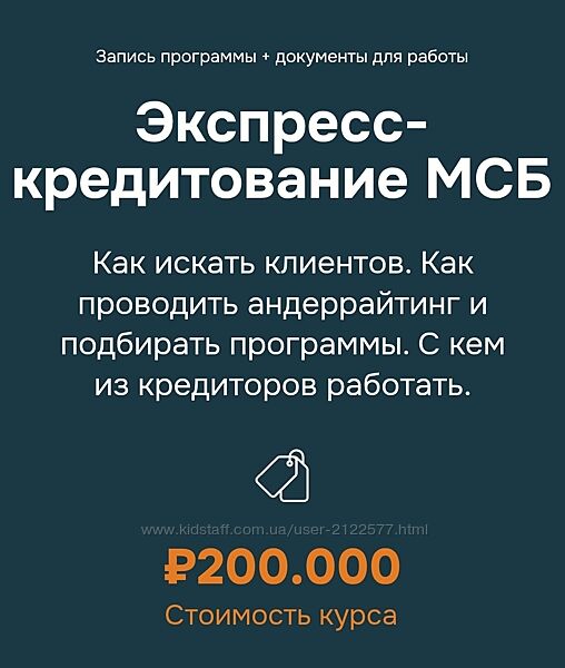 Юрий Лелюхин Экспресс-кредитование МСБ