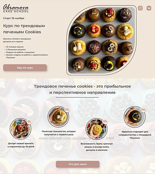 Екатерина Абрамова Трендовые Cookies Abramova Cake School
