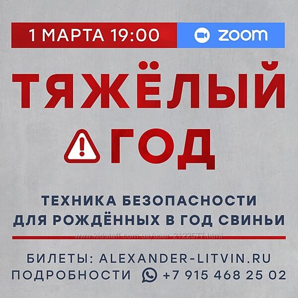 Александр Литвин Тяжелый год Техника безопасности для рожденных год Свиньи