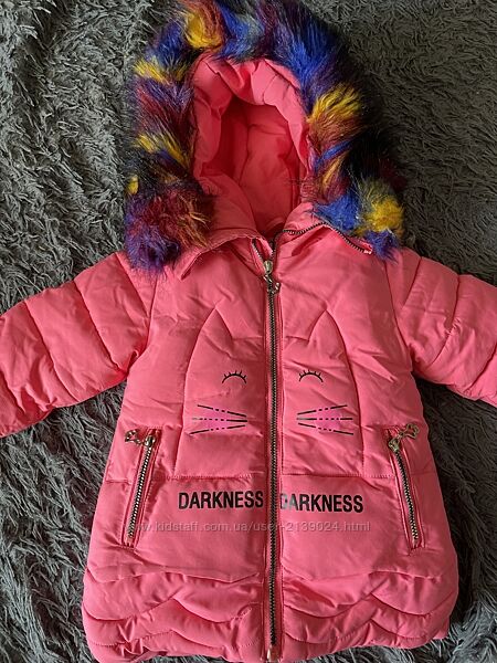 Зимова пухова куртка для дівчинки 104