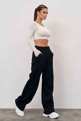 Утеплені штани баггі з діагональними швами