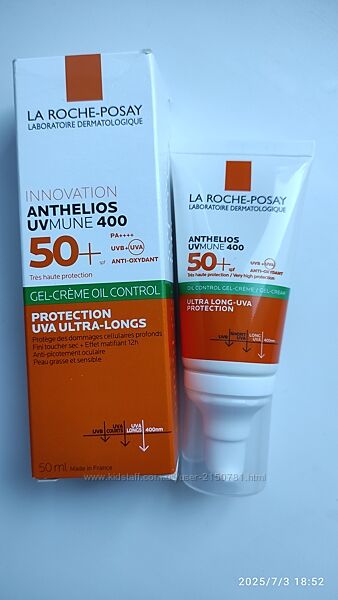 Спф 50 La Roche-Posay Anthelios Oil Control Gel-Cream SPF50 