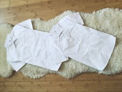 128 і 140 зріст Lupiu Шкільна біла сорочка для хлопчика з коротким рукавом 