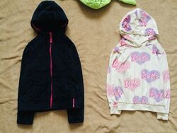 7-8 рок. H&M. велюрова Толстовка Barby, фліска, кофта- меховушка на замку. 