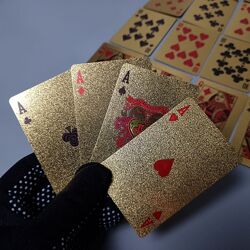 Карти гральні покерні, колода 54 шт, gold