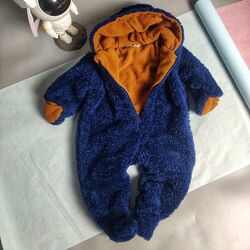 Дитячий плюшевий комбінезон для хлопчика 2-4 місяці