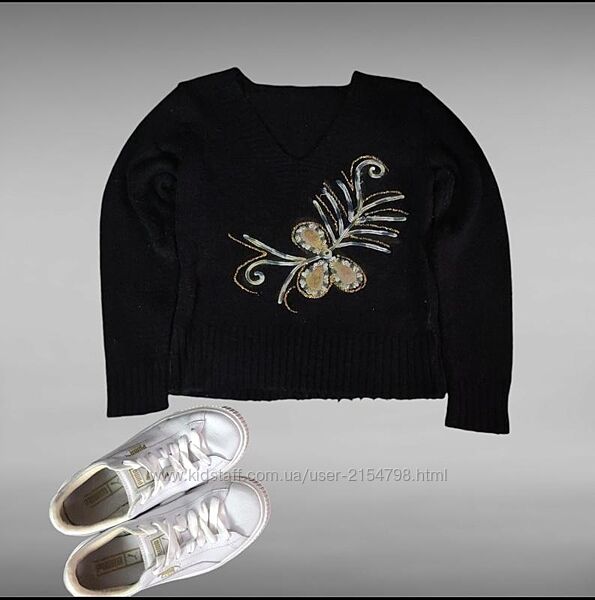 Повсякденний светр-кардиган чорний