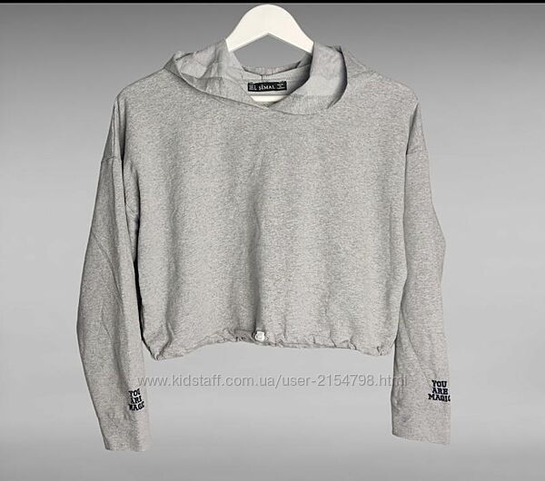 Укороченая кофта худі