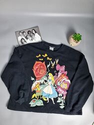Чорна бавовняна толстовка zara аліса в країні чудес від disney