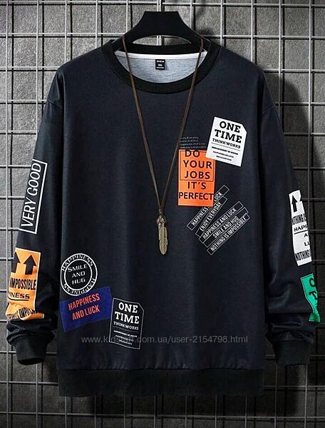 Стильні жіночі світшоти для весни та осені хіп-хоп, у сірому та чорному. р