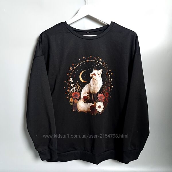 Жіночий світшот з принтом лисиці