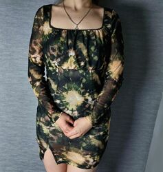 Напівпрозора тайдай міні-сукня від topshop