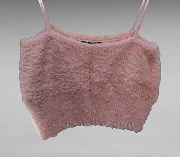 Пухнастий рожевий топ від shein