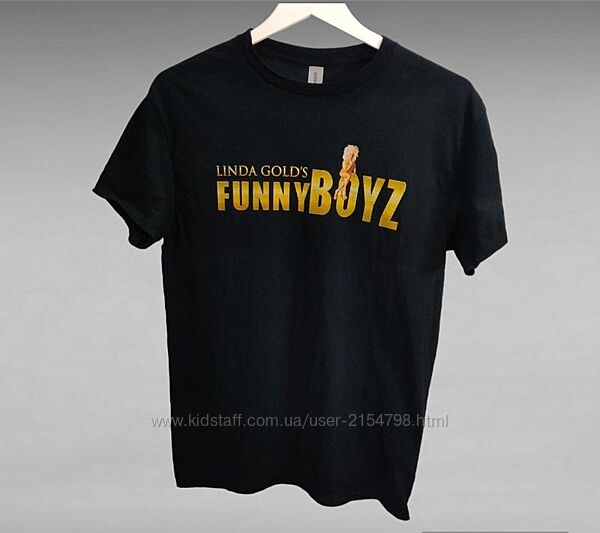 Футболка чоловіча чорна gildan з принтом funny boyz