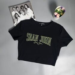 Кроп футболка жіноча missguided x sean john, чорна