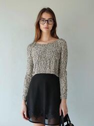 Кроп топ з довгими рукавами h&m