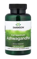 Swanson ашваганда, 100 капсул 450 мг в 1 капсуле