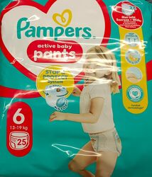 Памперси-трусики active baby 6 розмір 