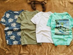 5-7 рок. Next. H&M футболка бавовняна та спортивна. яскравий принт. 100 ба