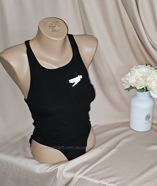 Суцільний спортивний купальник Speedo прорезинена тканина S