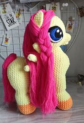 Поні. М&acuteяка поняшка. Символ 2026. май літл поні. В&acuteязана іграшка. Лошадка