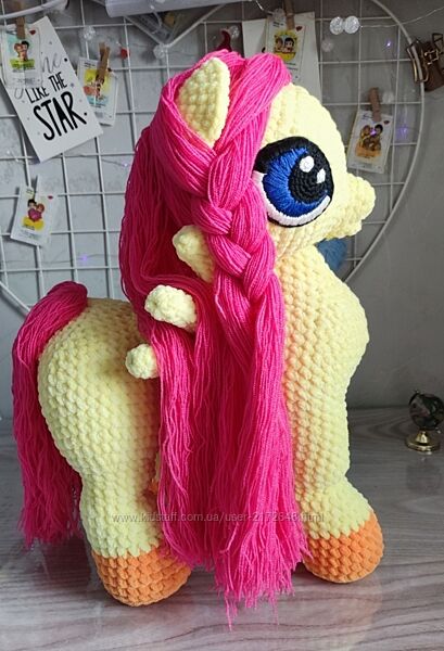 Поні. М&acuteяка поняшка. Символ 2026. май літл поні. В&acuteязана іграшка. Лошадка