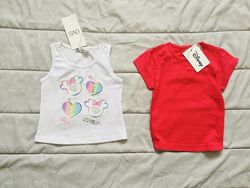 1-2 рок. OVS. Disney. яскраві Футболки. 100 бавовна. нові з бірками, Біла 