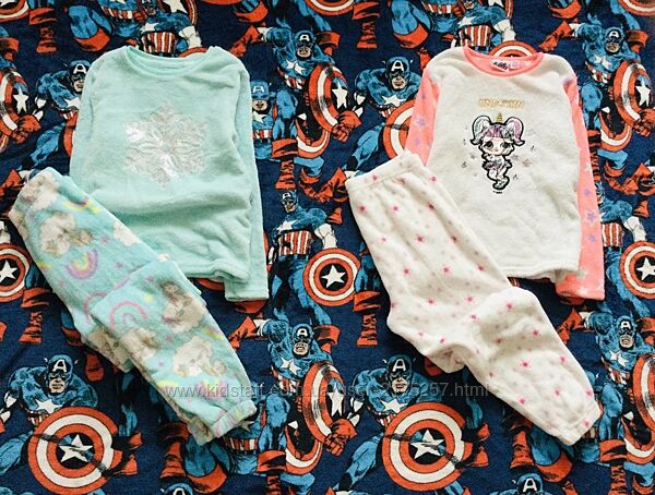 8-9 рок 134 зр. Primark флісова пухнаста піжама з Однорогами і Лол. реглан 