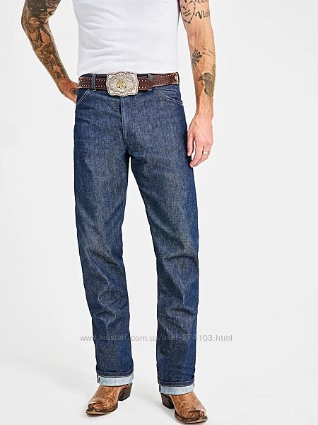 Wrangler 13MWZ Original Fit Selvedge Stretch Jean W32L32 W32L34 Raw Indigo